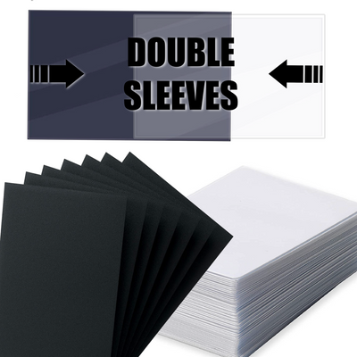 400 Double Sleeved Card Protectors - Matte Black Backing - mycardarmory